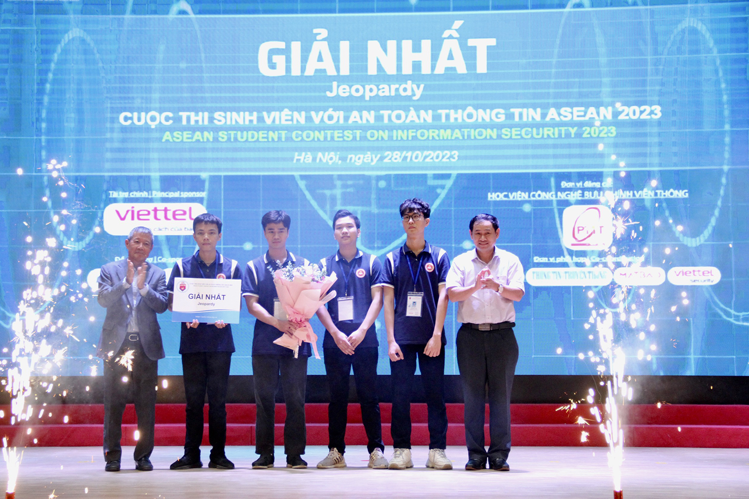 Học viện Kỹ thuật mật mã dành giải Nhất phần thi Jeopady cuộc thi sinh viên với ATTT ASEAN 2023- Ảnh 3.