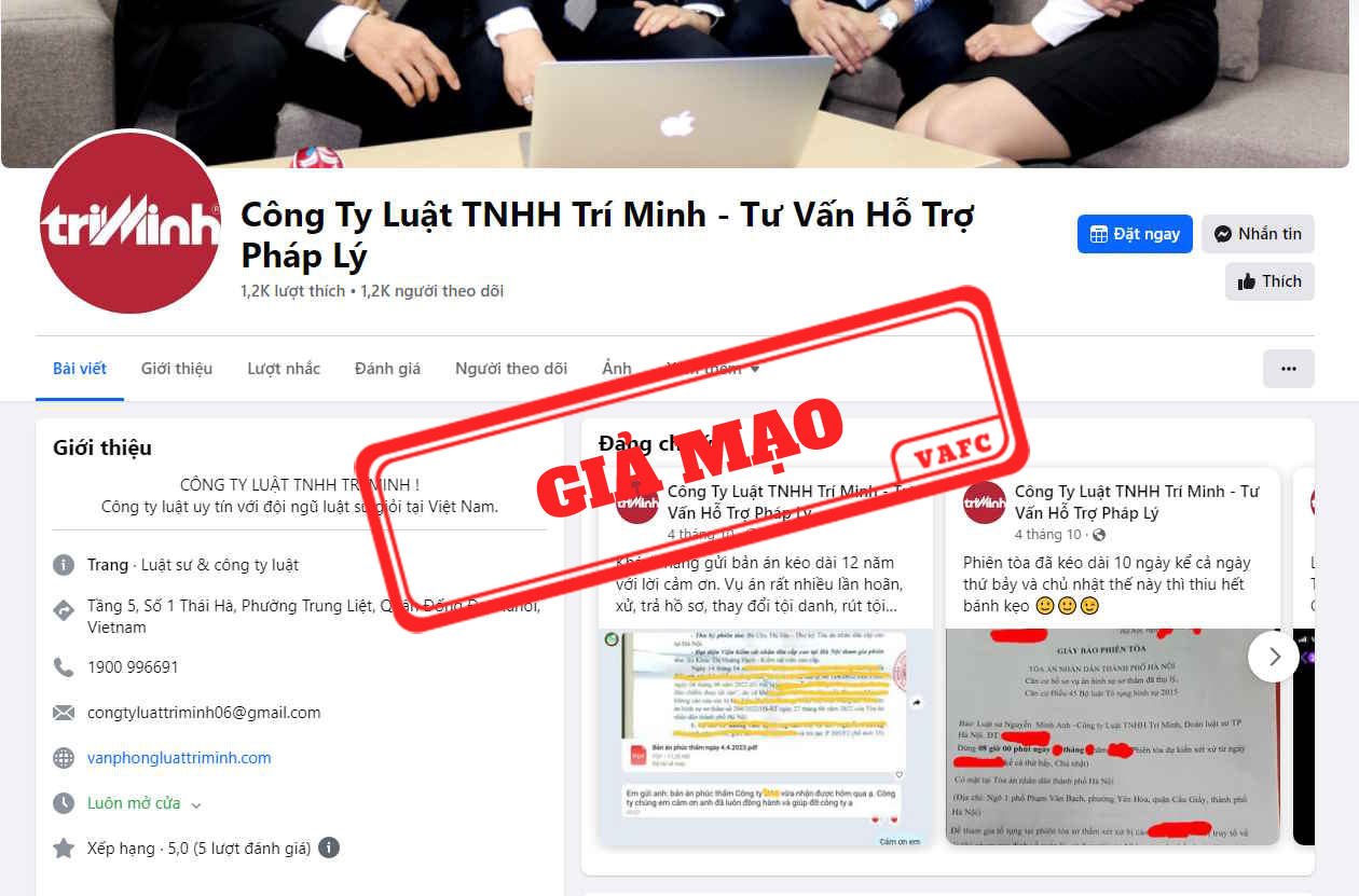 Cảnh báo hiện tượng mạo danh Công ty Luật, Luật sư để thực hiện hành vi lừa đảo- Ảnh 2.