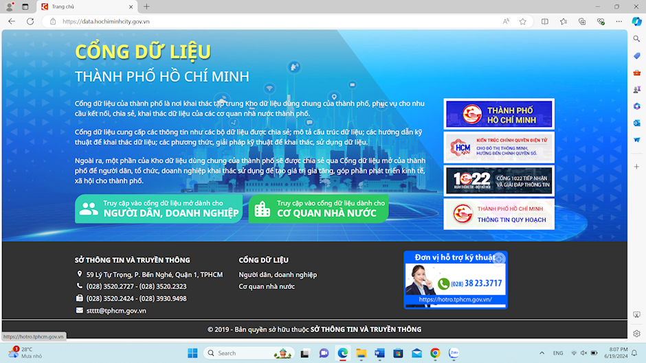 مدينة هوشي منه تعلن عن كتالوج البيانات المفتوحة - الصورة 1. TP.HCM công bố danh mục dữ liệu mở- Ảnh 1.