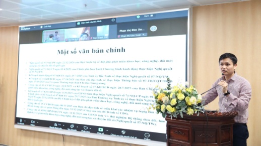 Bắc Ninh tập huấn triển khai thử nghiệm Hệ thống theo dõi Nghị quyết 57- Ảnh 1. Bắc Ninh tập huấn triển khai thử nghiệm Hệ thống theo dõi Nghị quyết 57- Ảnh 1.