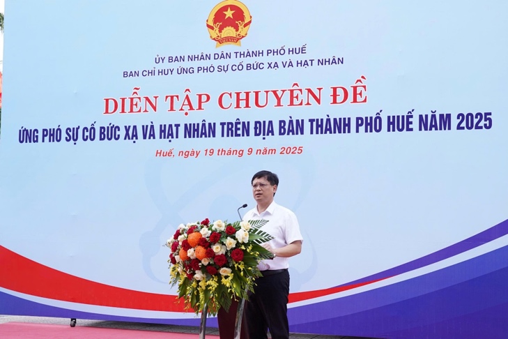 Diễn tập Chuyên đề “Ứng phó sự cố bức xạ, hạt nhân thành phố Huế năm 2025” - Ảnh 2.