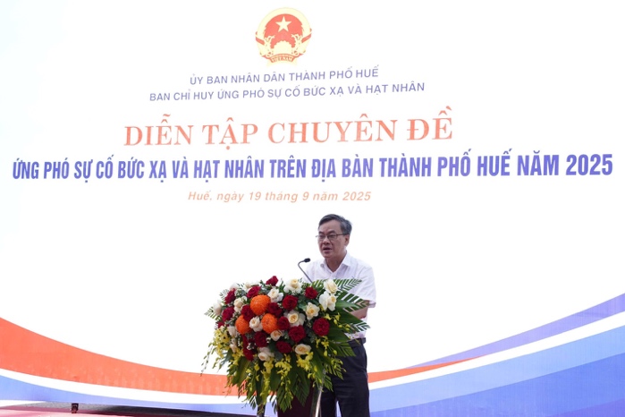Diễn tập Chuyên đề “Ứng phó sự cố bức xạ, hạt nhân thành phố Huế năm 2025” - Ảnh 4.