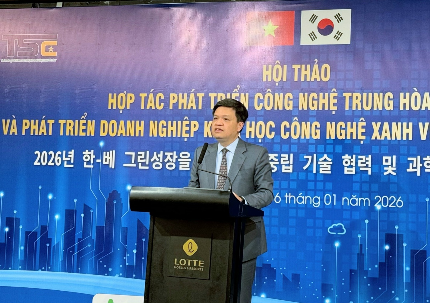 Việt Nam - H&agrave;n Quốc: Tăng cường hợp t&aacute;c ph&aacute;t triển c&ocirc;ng nghệ trung h&ograve;a carbon v&agrave; doanh nghiệp khoa học, c&ocirc;ng nghệ xanh- Ảnh 1.