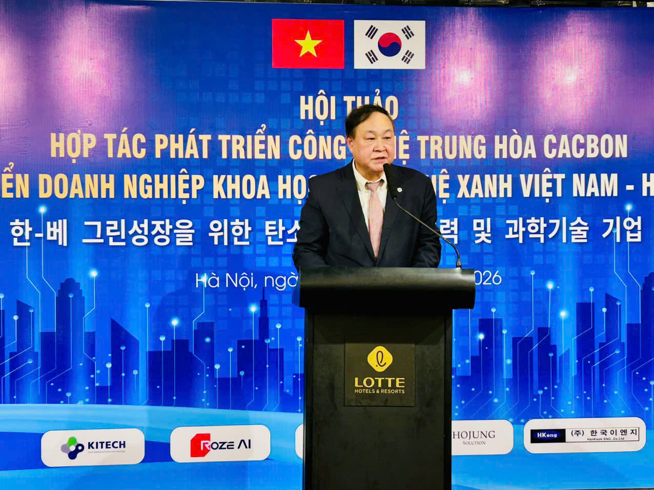 Việt Nam - H&agrave;n Quốc: Tăng cường hợp t&aacute;c ph&aacute;t triển c&ocirc;ng nghệ trung h&ograve;a carbon v&agrave; doanh nghiệp khoa học, c&ocirc;ng nghệ xanh- Ảnh 2.