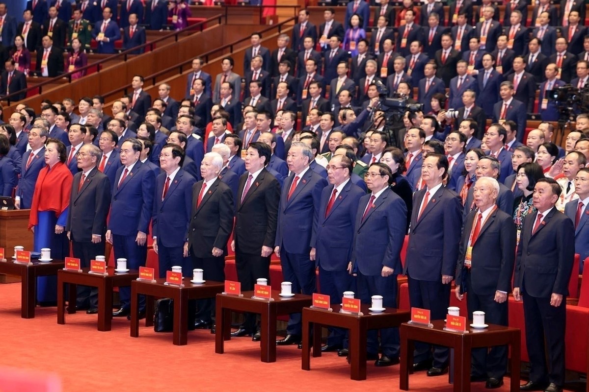 Đại biểu dự phi&ecirc;n khai mạc Đại hội Đảng XIV - Ảnh 4.