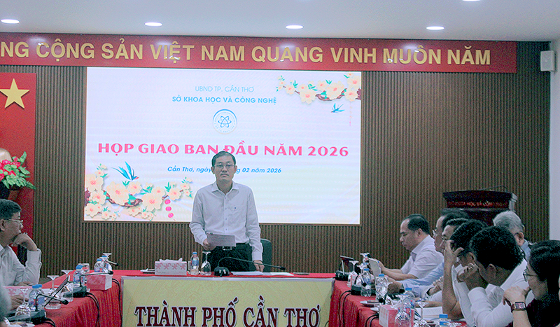 Cần Thơ: Phát huy trí tuệ tập thể, quyết tâm hoàn thành toàn diện nhiệm vụ KHCN,ĐMST&CĐS năm 2026- Ảnh 1. Cần Thơ: Phát huy trí tuệ tập thể, quyết tâm hoàn thành toàn diện nhiệm vụ KHCN,ĐMST&CĐS năm 2026- Ảnh 1.