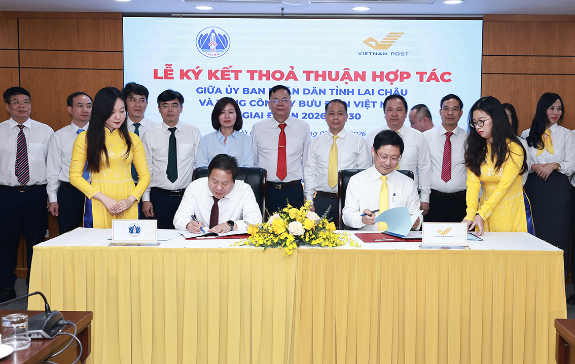 Bưu điện Việt Nam hợp t&aacute;c với tỉnh Lai Ch&acirc;u đưa dịch vụ c&ocirc;ng đến gần người d&acirc;n- Ảnh 1.