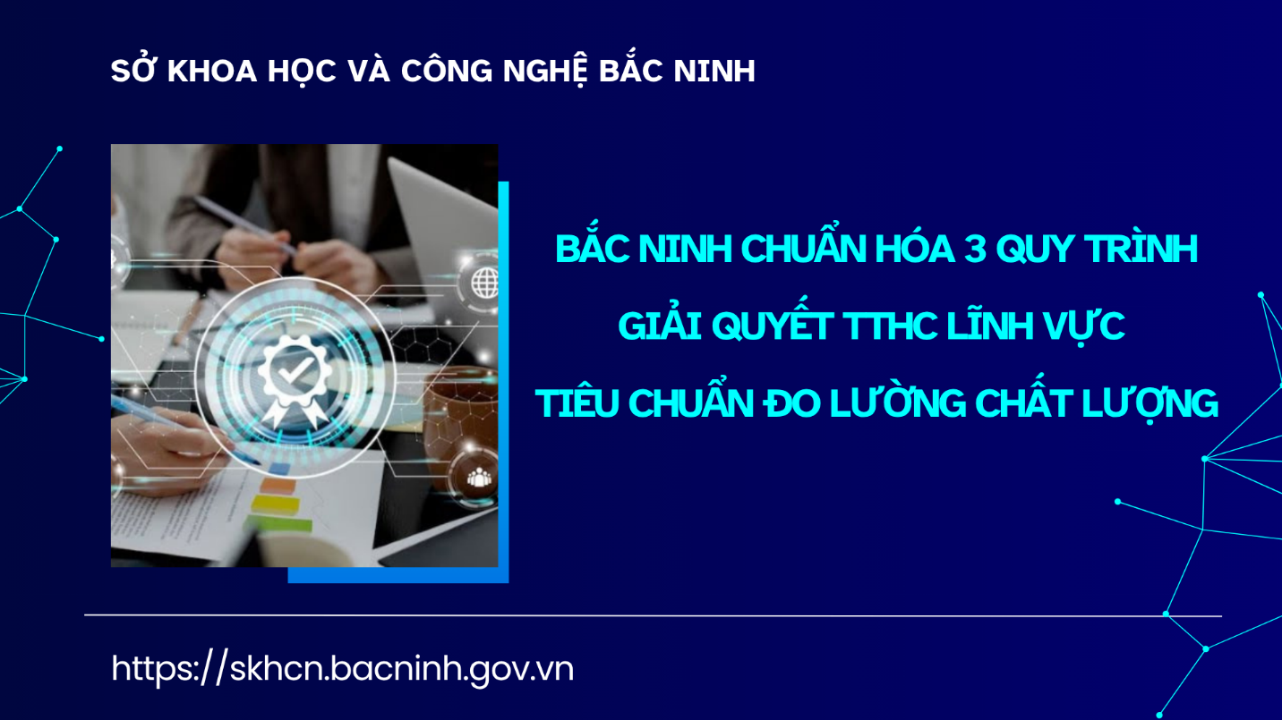 Bắc Ninh chuẩn h&oacute;a 3 quy tr&igrave;nh giải quyết TTHC lĩnh vực ti&ecirc;u chuẩn đo lường chất lượng- Ảnh 1.