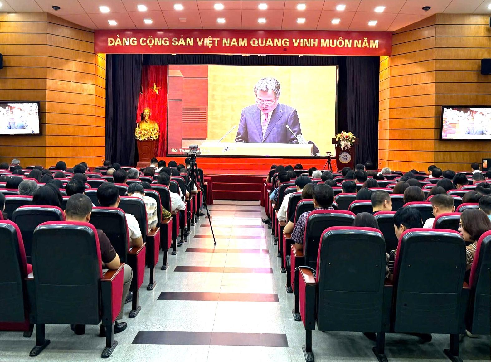 Đảng ủy Bộ Khoa học v&agrave; C&ocirc;ng nghệ nghi&ecirc;m t&uacute;c học tập, qu&aacute;n triệt Nghị quyết Hội nghị Trung ương 3, kh&oacute;a XIV - Ảnh 1.