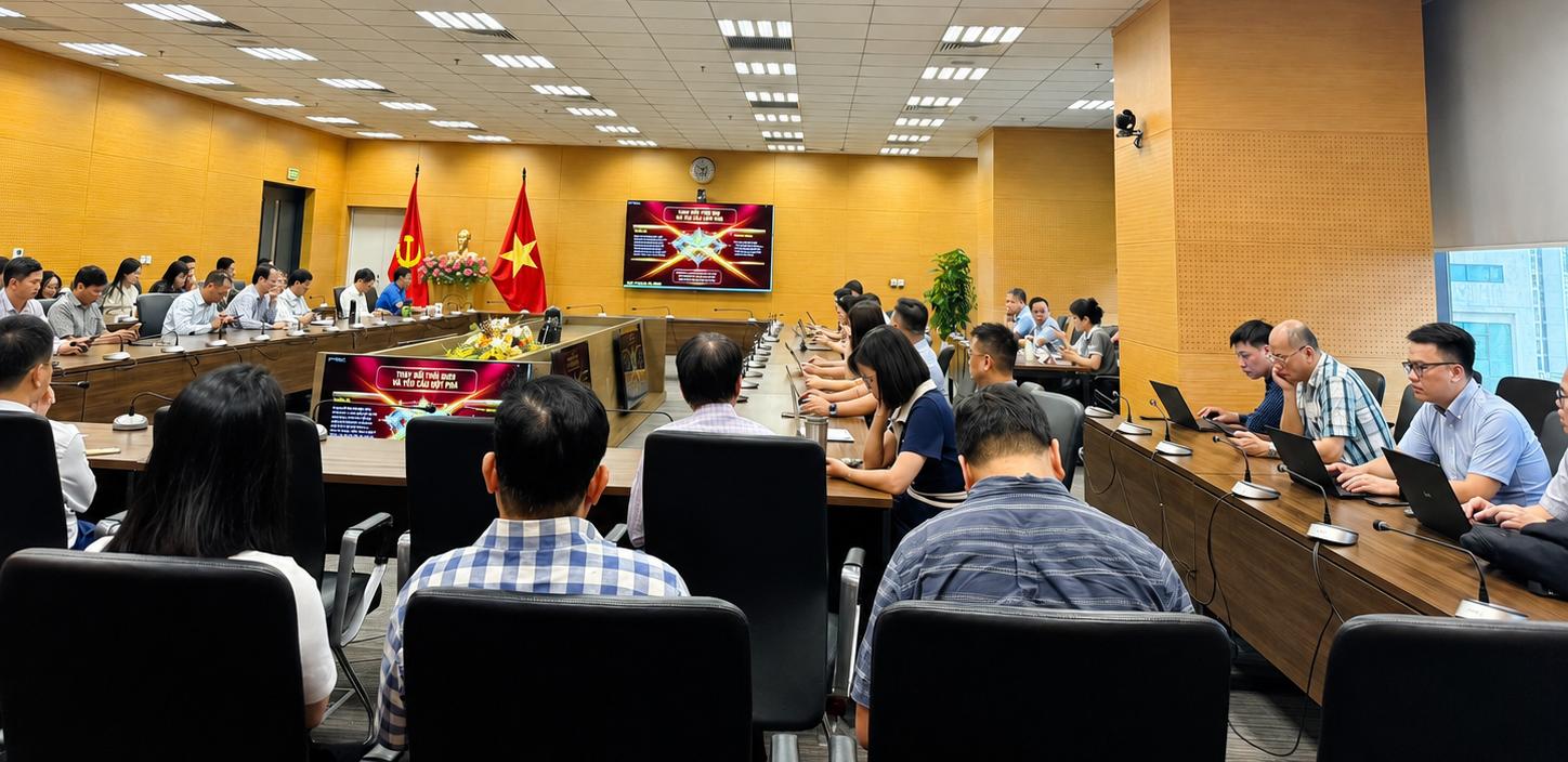 Đảng ủy Bộ Khoa học v&agrave; C&ocirc;ng nghệ nghi&ecirc;m t&uacute;c học tập, qu&aacute;n triệt Nghị quyết Hội nghị Trung ương 3, kh&oacute;a XIV - Ảnh 5.