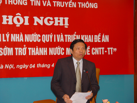 Bộ trưởng Lê Doãn Hợp phát biểu tại hội nghị