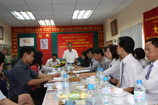 Thứ trưởng Nguyễn Thành Hưng phát biểu tại buổi làm việc