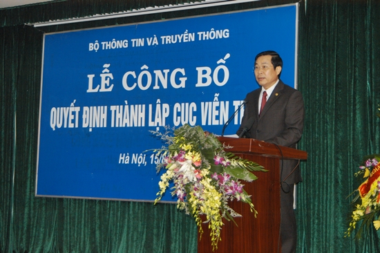 Bộ trưởng Bộ TT&TT Nguyễn Bắc Son phát biểu tại buổi lễ