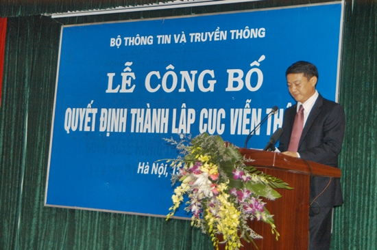 ông Phạm Hồng Hải, Cục trưởng Cục Viễn thông phát biểu tại buổi lễ.