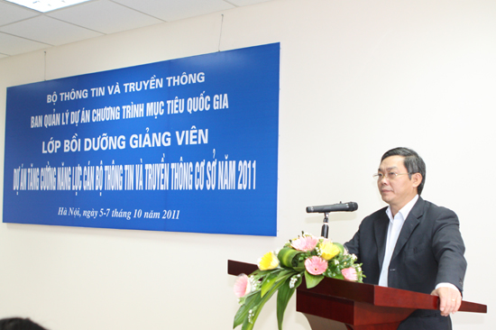 Thứ trưởng Trần Đức Lai phát biểu tại lớp tập huấn