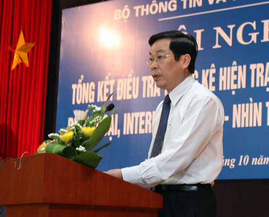 Bộ trưởng Bộ TT&TT Nguyễn Bắc Son phát biểu tại Hội nghị