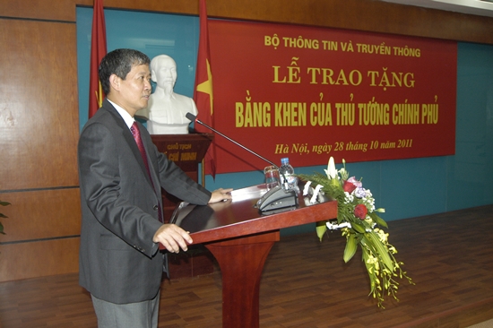 Thứ trưởng Nguyễn Thàn Hưng phát biểu tại buổi lễ.