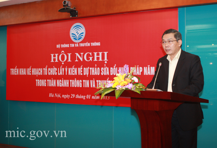 Thứ trưởng Trần Đức Lai quán triệt một số nội dung tại hội nghị