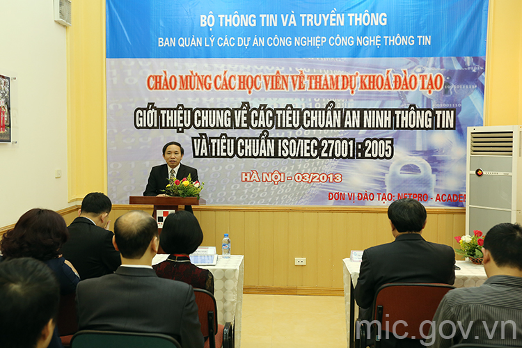 TS. Nguyễn Trọng Đường -  Giám đốc Ban quản lý các dự án Công nghiệp CNTT phát biểu tại buổi lễ