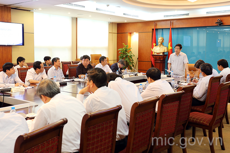 Bộ trưởng Nguyễn Bắc Son phát biểu tại buổi làm việc