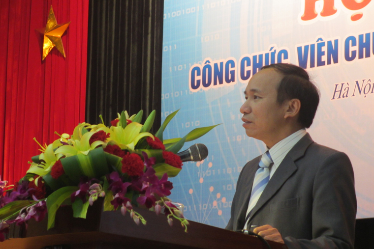 Vụ trưởng Vụ CNTT Nguyễn Trọng Đường phát biểu tại Hội thảo