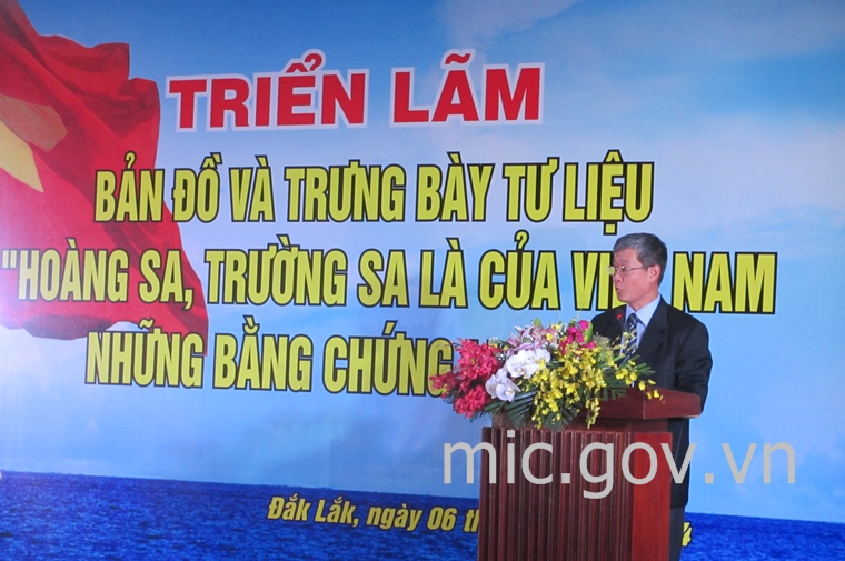 Thứ trưởng Nguyễn Thành Hưng phát biểu khai mạc tại Triển lãm