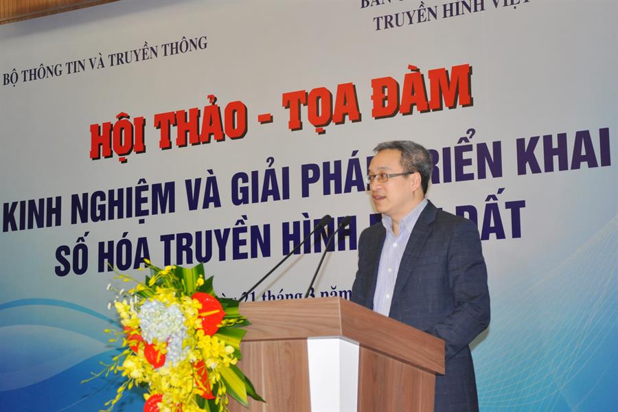 Thứ trưởng Bộ TTTT Phan Tâm phát biểu tại Hội thảo - Tọa đàm