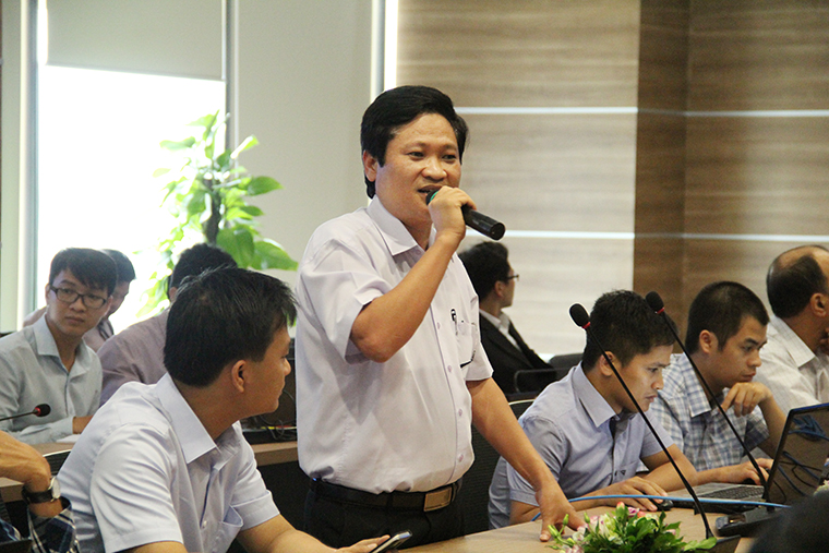 Ông Nguyễn Khắc Lịch phát biểu tại buổi diễn tập.