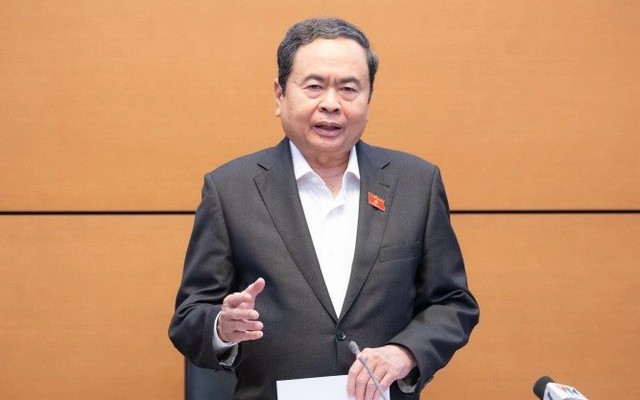 Chủ tịch Quốc hội Trần Thanh Mẫn phát biểu tại cuộc họp