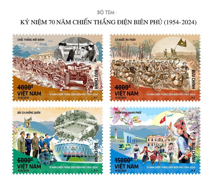 Sẽ phát hành đặc biệt bộ tem “Kỷ niệm 70 năm chiến thắng Điện Biên Phủ (1954 - 2024)”- Ảnh 1.