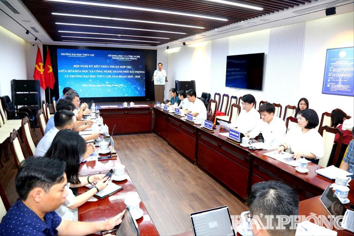 Ký kết thỏa thuận hợp tác giữa Sở Khoa học và Công nghệ thành phố Hải Phòng và Trường Đại học Thủy lợi - Ảnh 1.