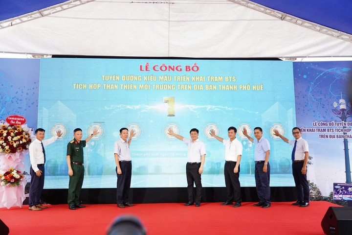 Lễ công bố tuyến đường kiểu mẫu triển khai trạm BTS tích hợp thân thiện môi trường trên địa bàn thành phố Huế   - Ảnh 1.