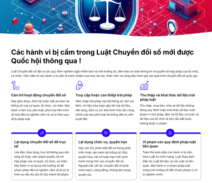 Những hành vi bị nghiêm cấm trong Luật chuyển đổi số vừa được Quốc hội thông qua ngày 11/12/2025 - Ảnh 1.