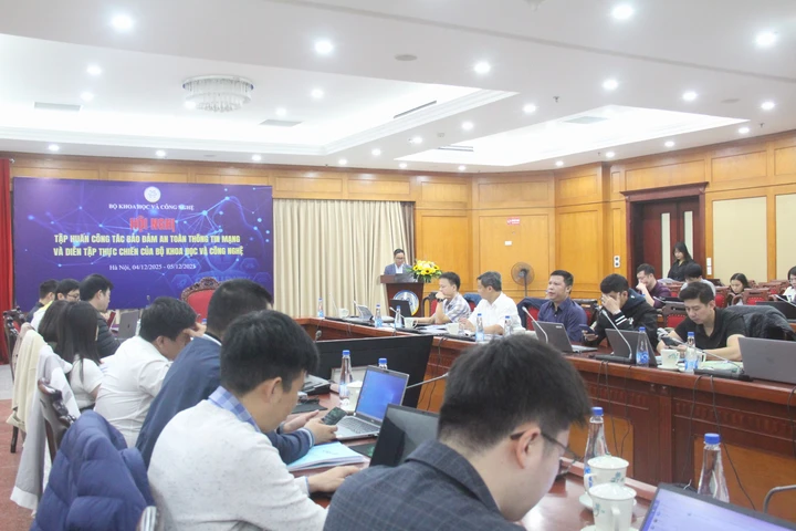 Bộ KH&CN tập huấn công tác bảo đảm an toàn thông tin mạng và diễn tập thực chiến- Ảnh 1. Bộ KH&CN tập huấn công tác bảo đảm an toàn thông tin mạng và diễn tập thực chiến- Ảnh 1.