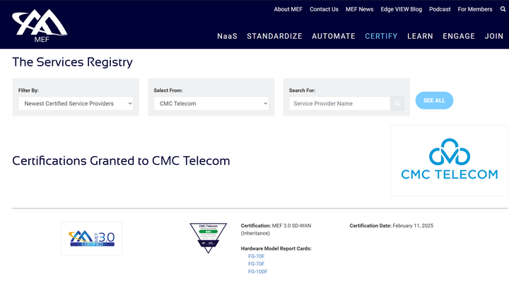 CMC Telecom - doanh nghiệp đầu tiên tại Việt Nam đạt MEF SASE SD-WAN 3.0 - Ảnh 2.