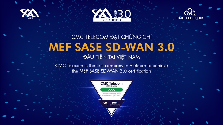 CMC Telecom - doanh nghiệp đầu tiên tại Việt Nam đạt MEF SASE SD-WAN 3.0 - Ảnh 1.