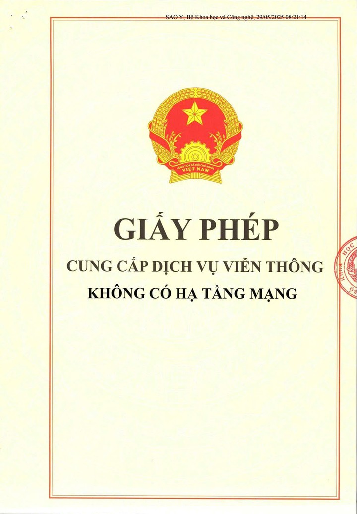 Giấy phép cung cấp dịch vụ viễn thông không có hạ tầng mạng cho Công ty Cổ phần Vinnet - Ảnh 1.