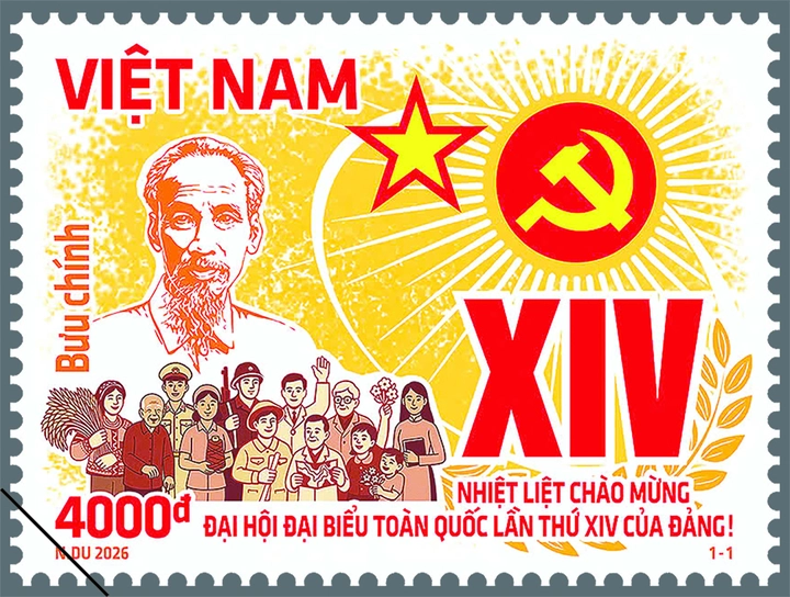 Ph&aacute;t h&agrave;nh đặc biệt bộ tem bưu ch&iacute;nh "Chào mừng Đại hội đại biểu toàn quốc l&acirc;̀n thứ XIV của Đảng!" - Ảnh 2.