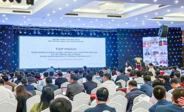 500 cán bộ Thanh Hóa tập huấn phần mềm quản lý thông tin bầu cử - Ảnh 1.