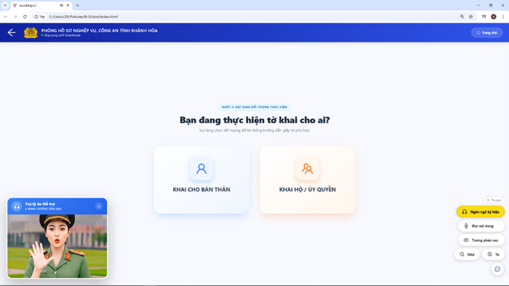 Khánh Hòa dùng ngôn ngữ ký hiệu hỗ trợ người khiếm thính thực hiện thủ tục lý lịch tư pháp- Ảnh 1.