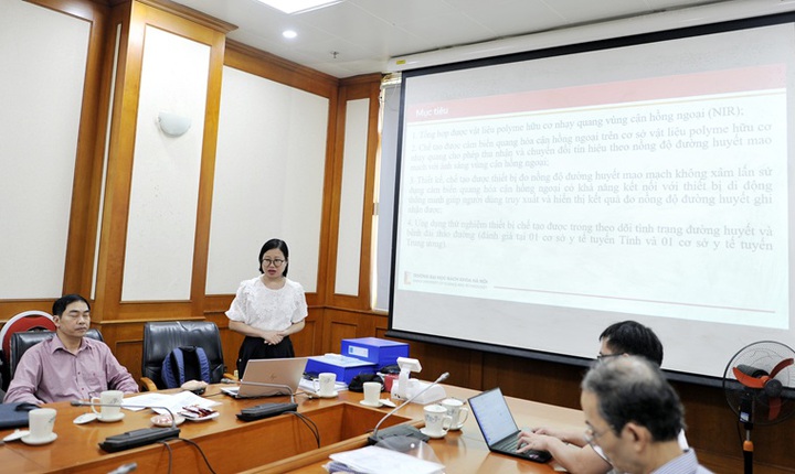 Nghiệm thu nhiệm vụ"Nghiên cứu, thiết kế chế tạo thiết bị đo nồng độ đường huyết không xâm lấn bằng cảm biến quang hóa cận hồng ngoại (NIR) ứng dụng trong theo dõi bệnh đái tháo đường" - Ảnh 1.