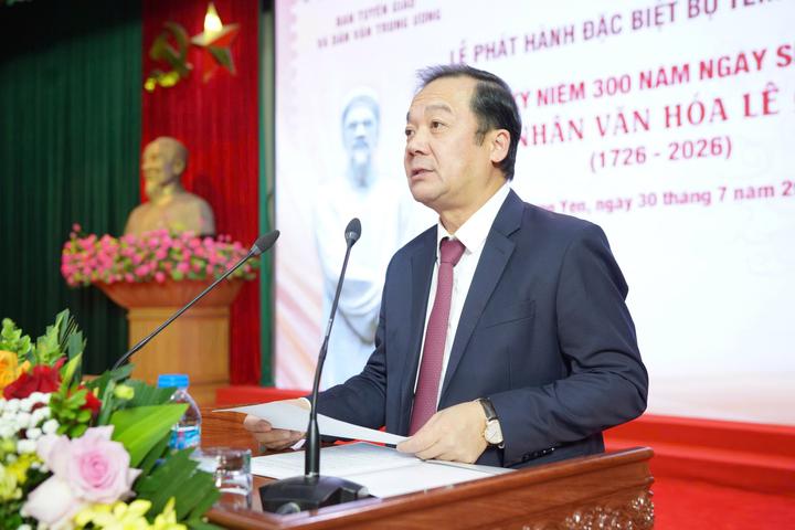 Lan tỏa tinh thần hiếu học, trọng tri thức từ bộ tem bưu chính Lê Quý Đôn- Ảnh 1.