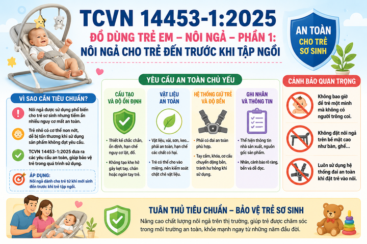 Ti&ecirc;u chuẩn Việt Nam dựng &lsquo;h&agrave;ng r&agrave;o&rsquo; an to&agrave;n cho trẻ trong n&ocirc;i ngả- Ảnh 1.