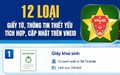 12 loại giấy tờ thiết yếu tích hợp trên VneID