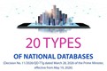 New decision sets out 20 national databases