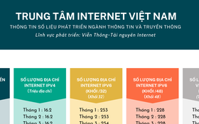 Thông tin số liệu phát triển ngành TT&TT: Lĩnh vực Viễn thông - Tài nguyên Internet