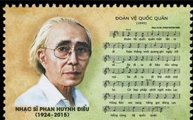 Phát hành bộ tem Kỷ niệm 100 năm sinh nhạc sĩ Phan Huỳnh Điểu