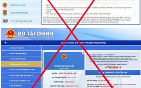 Cảnh báo giả mạo con dấu, chữ ký lãnh đạo, website của Bộ Tài chính