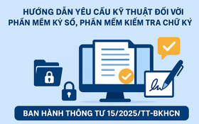 Ban hành hướng dẫn kỹ thuật đối với phần mềm ký số và kiểm tra chữ ký số