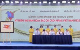 Phát hành đặc biệt bộ tem bưu chính "Kỷ niệm 100 năm Ngày Báo chí cách mạng Việt Nam"